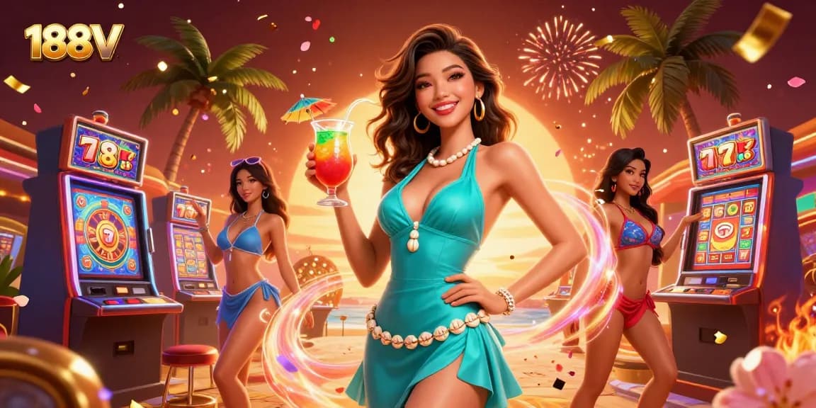 Experience the excitement of winning at 188V casino with dynamic slot games and vibrant characters.