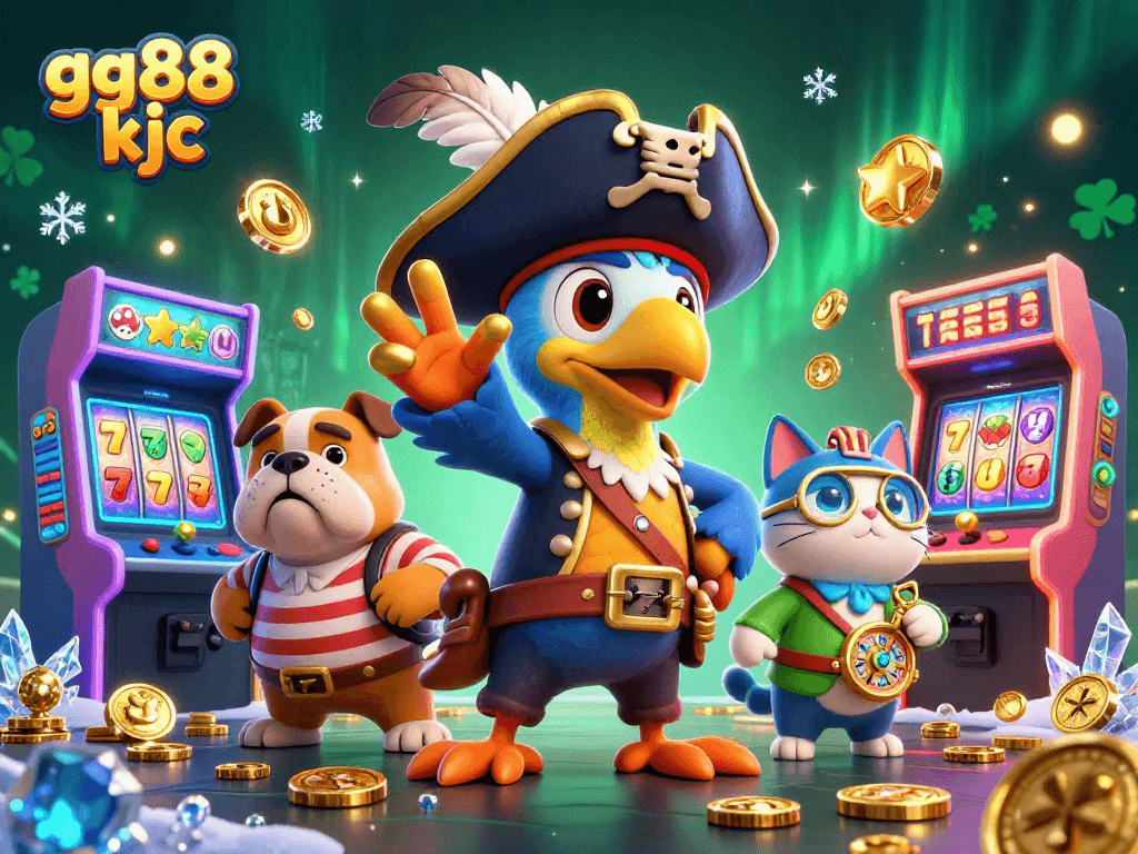 Engage with gg88 kjc for thrilling slot gameplay and colorful arcade action in a vibrant casino scene.