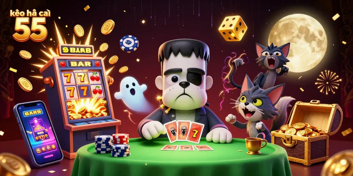 Engage with kèo nhà cái 55 by exploring an exciting 3D casino scene with vibrant characters and dynamic elements.