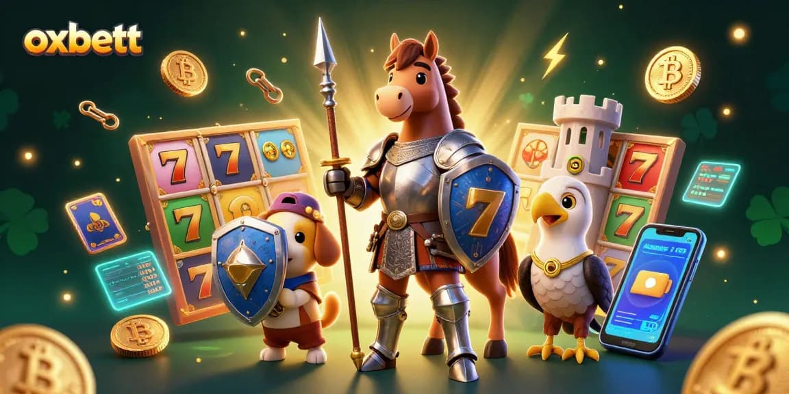Engage with innovative oxbett slot reels and jackpot fun in a vibrant 3D casino scene.
