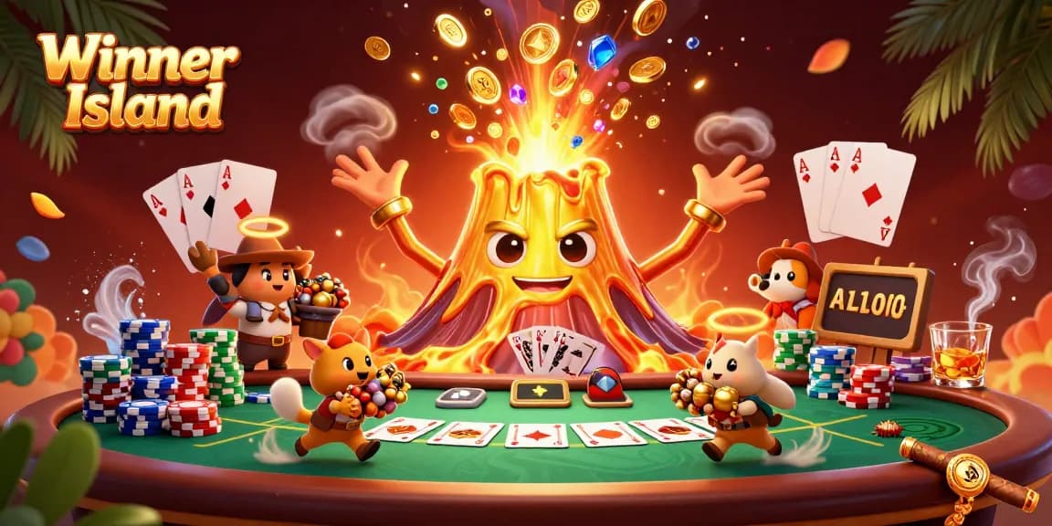 Experience winning at Winner Island with thrilling poker action and treasure-filled adventures.
