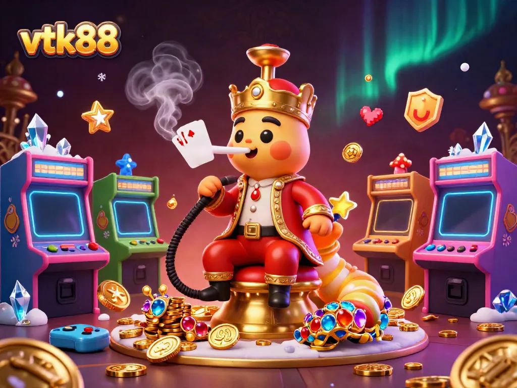 Experience thrilling gaming at vtk88 with vibrant entertainment symbols and captivating casino elements.