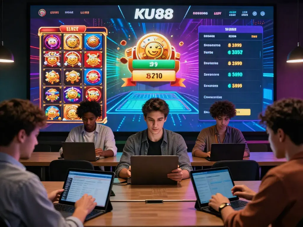 Exciting online gaming atmosphere showing players engaging with KU88's diverse gaming options.