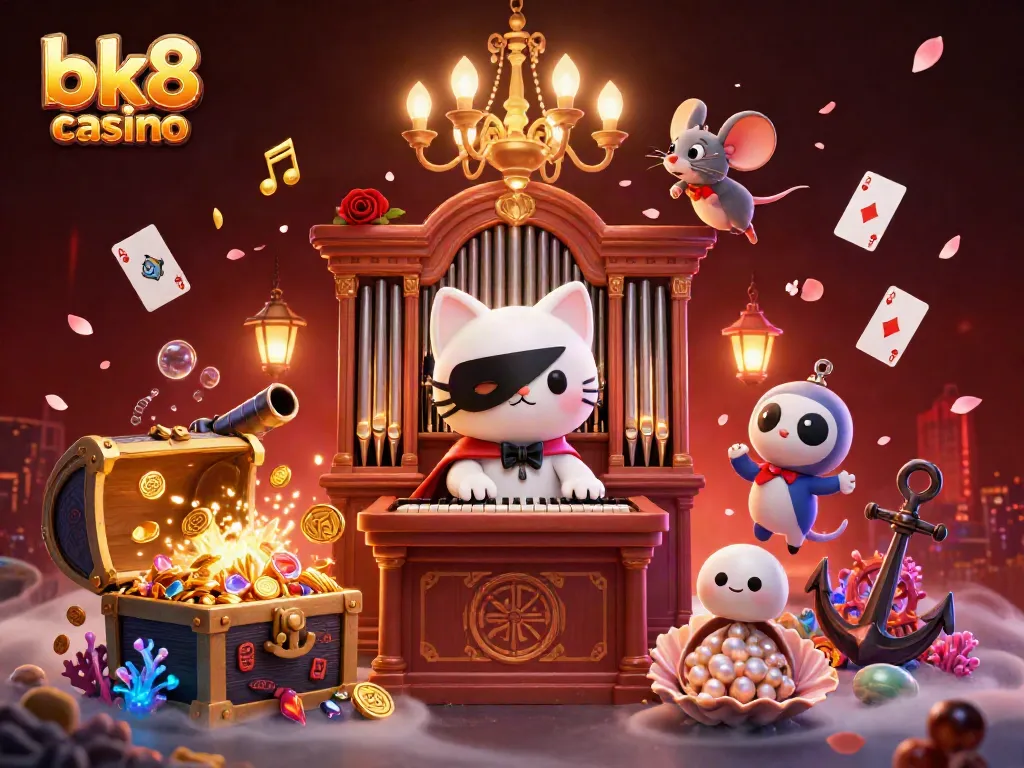 Play thrilling games at bk8 casino with a captivating scene of glamorous characters and vibrant elements.