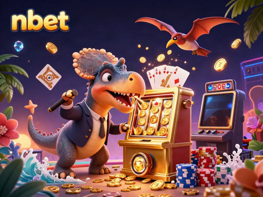 Experience the excitement of nbet with a pachycephalosaurus jackpot in a vibrant casino scene.