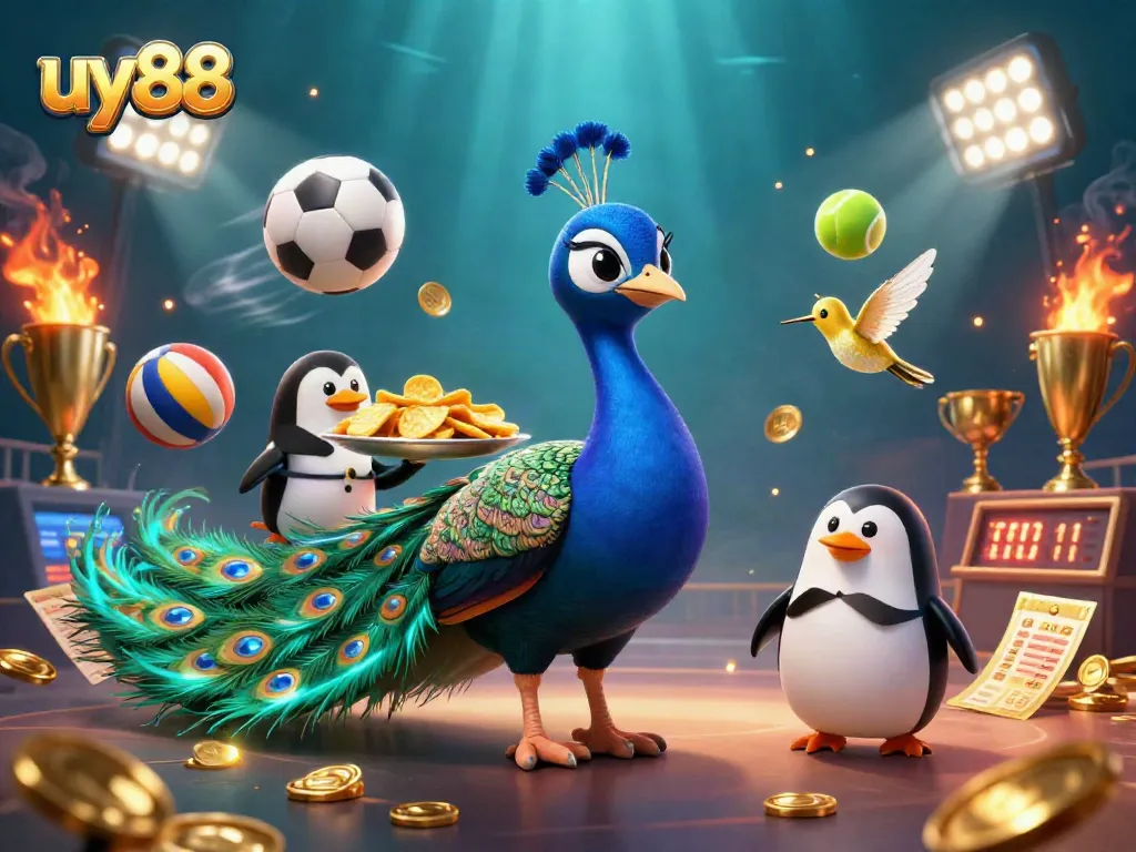 Experience dynamic gaming excitement at uy88 with vivid characters and casino elements.