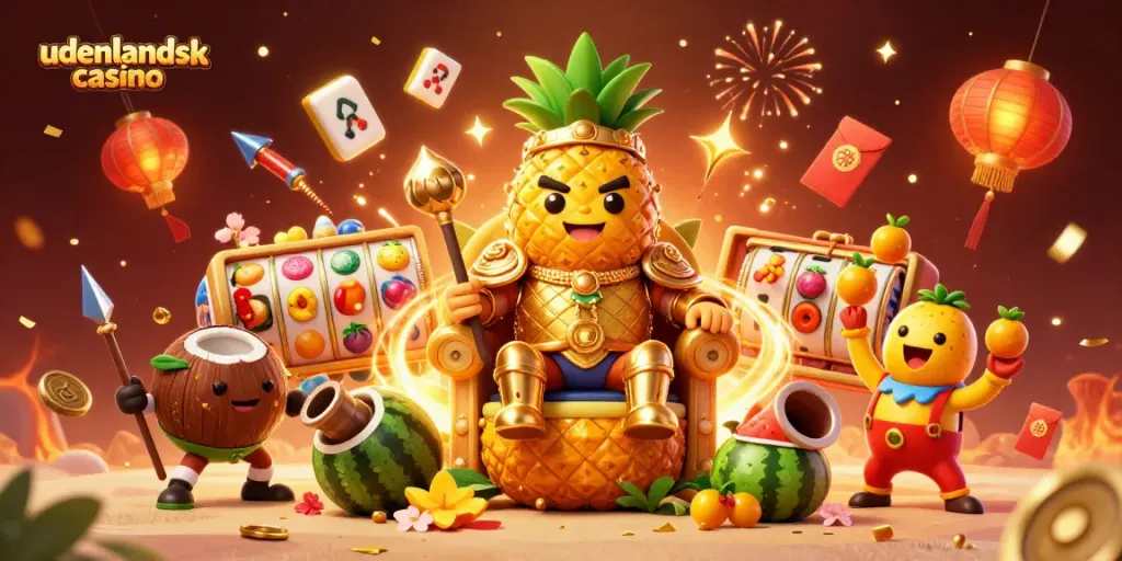 Experience the excitement of udenlandsk casino with thrilling 3D characters and vibrant gameplay elements in a vibrant landscape.