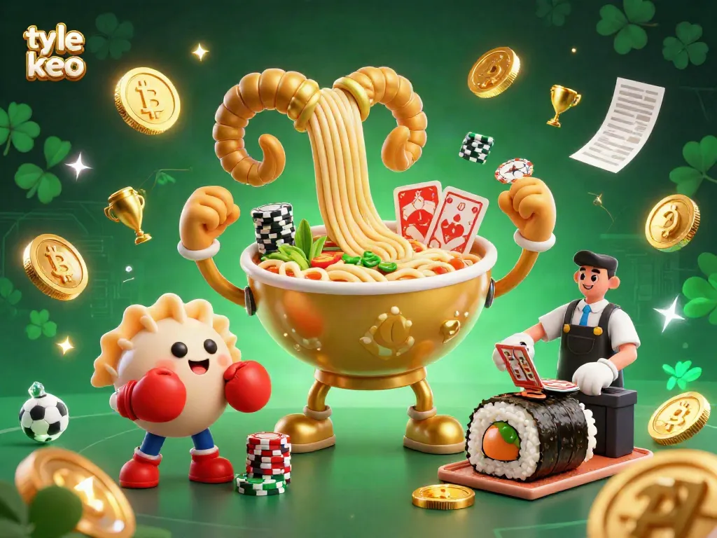 Engage with ty le keo in an exciting sports betting atmosphere featuring vibrant characters and dynamic elements.