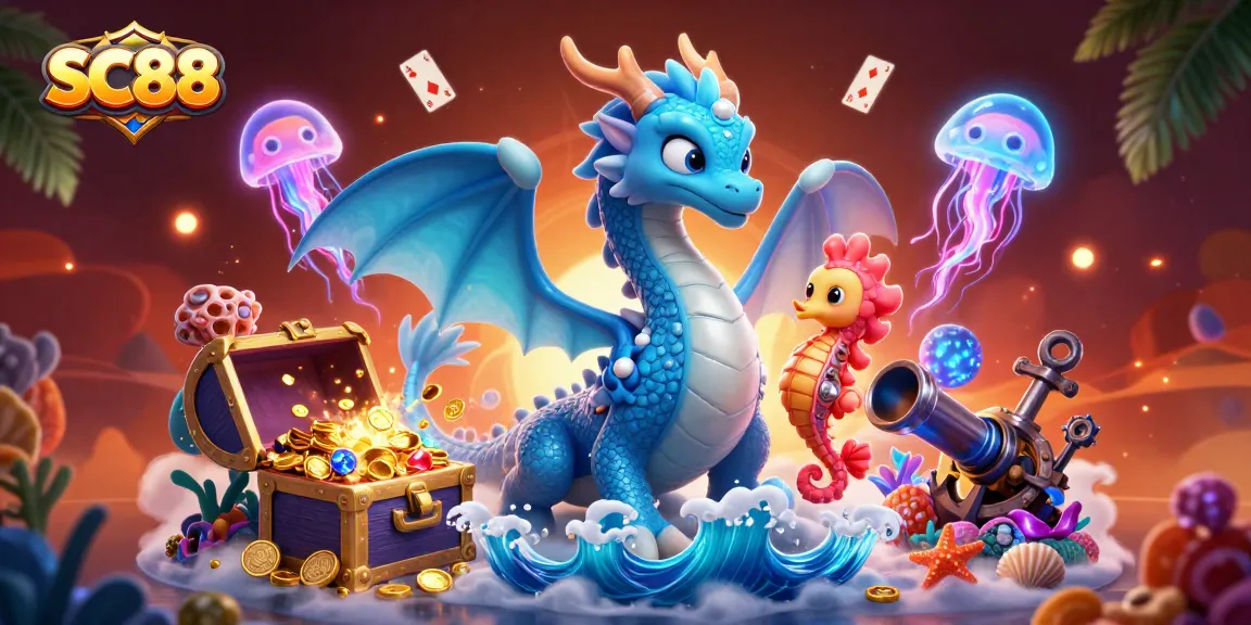 Experience thrilling adventures at SC88 with vibrant undersea characters and casino treasures.