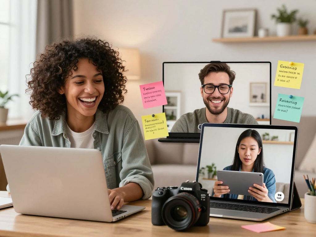 Singles engaging in fun virtual dating chats on F168 platform in cozy settings