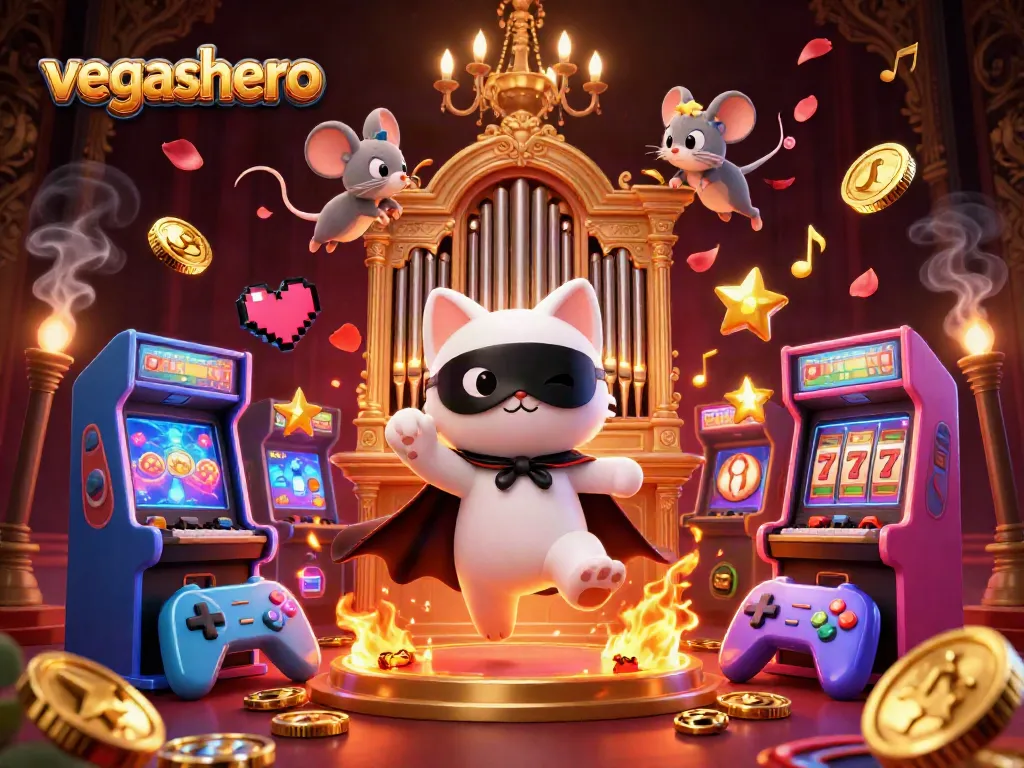 Experience thrilling gameplay at vegashero with vibrant 3D characters and classic casino elements.