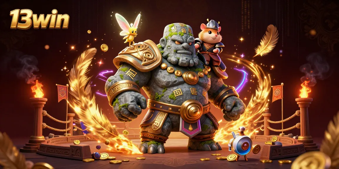 Engage with 13win's vibrant online casino experience featuring dynamic characters and action elements.