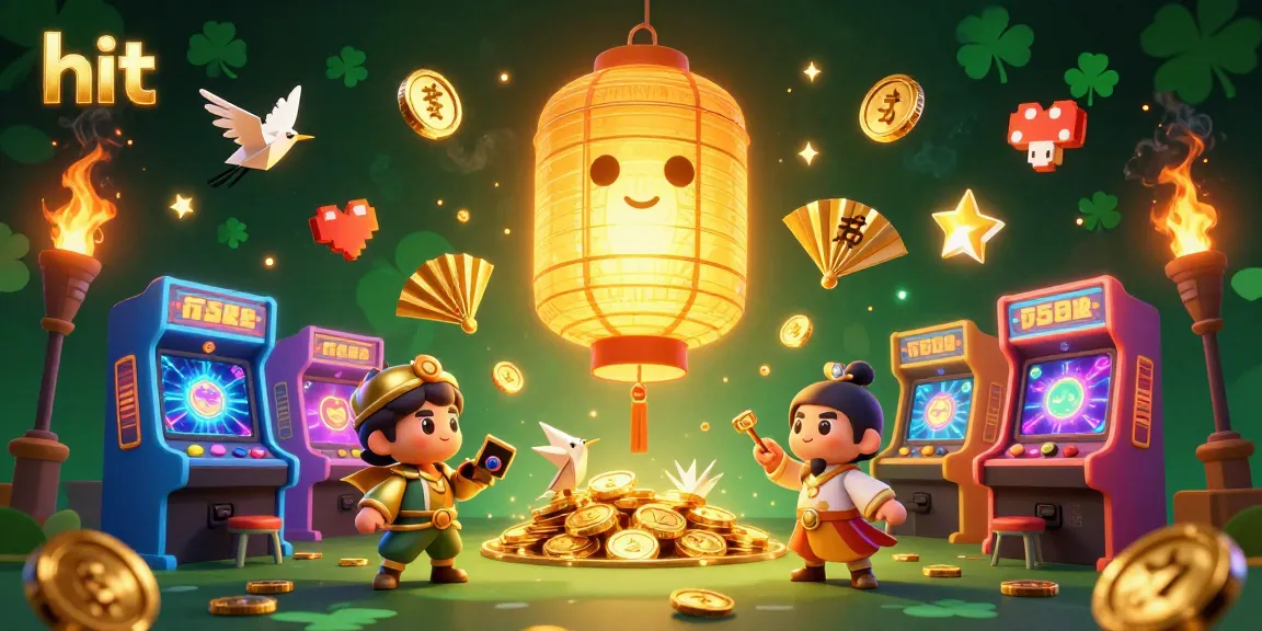 Hit your jackpot with vibrant online casino gaming, featuring colorful arcade machines and glowing characters.