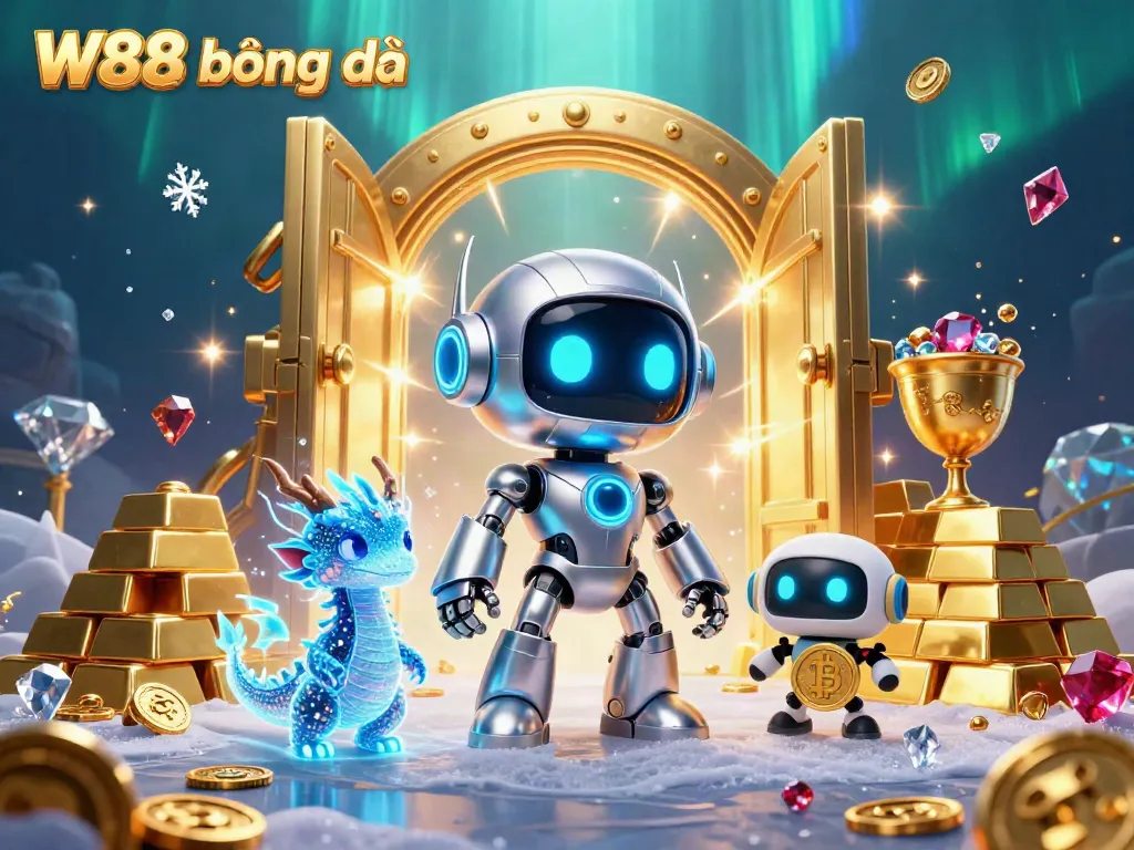 Experience thrilling wins at W88 bóng đá with vibrant 3D casino elements promoting gaming excitement.
