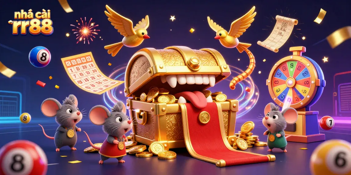 Engage with nhà cái rr88 through an exciting treasure-filled casino experience featuring vibrant game elements.