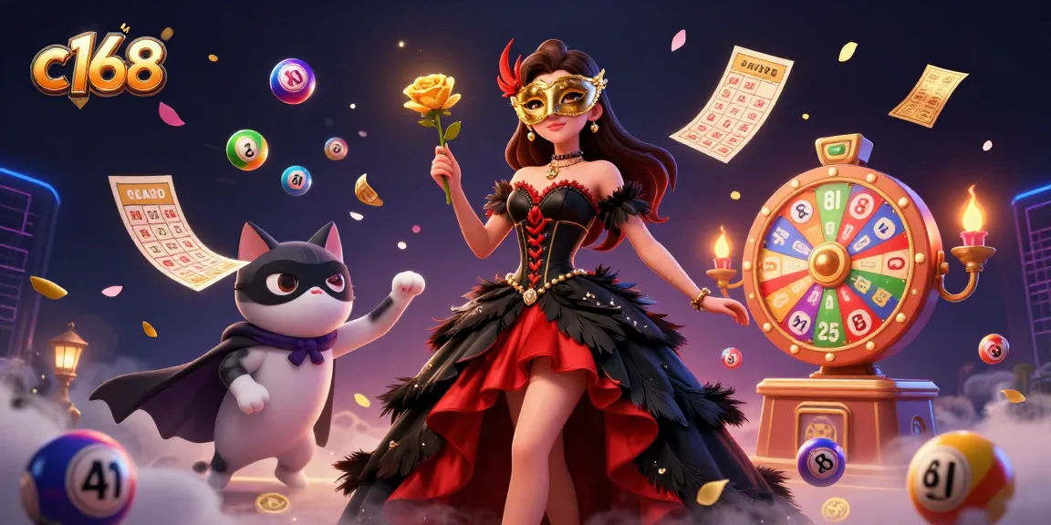 Engage with c168 by spinning vibrant lotteries and enjoying golden rewards in an immersive gambling scene.