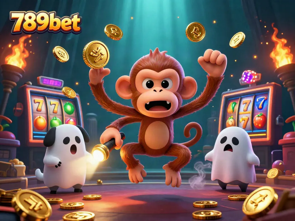 Experience thrills with 789bet's dynamic online slots featuring vibrant 3D characters and golden elements.
