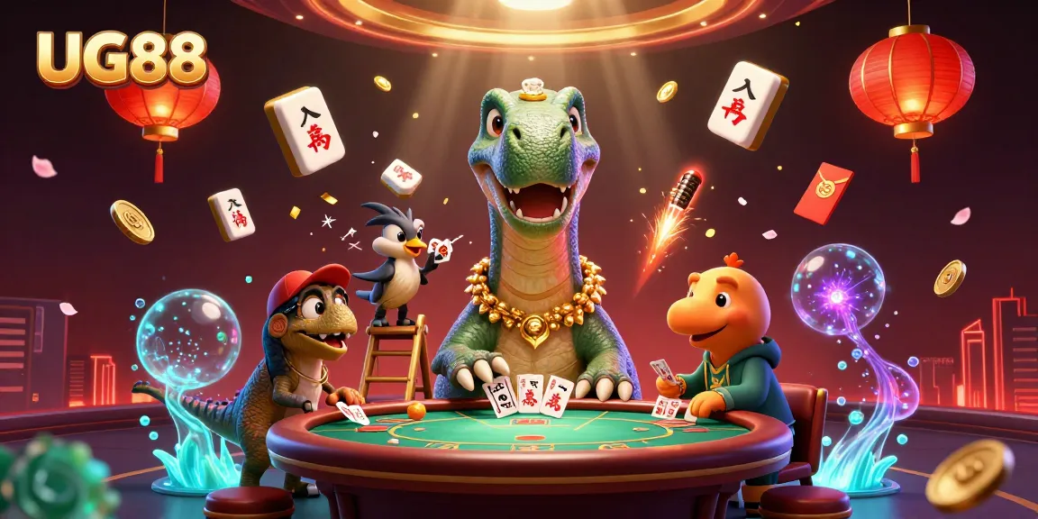 Engage in spectacular gaming at UG88 with vibrant visual elements illustrating a 3D casino experience.