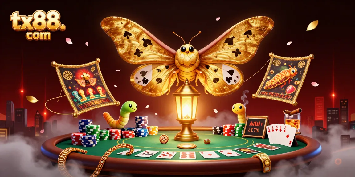 Experience the thrilling atmosphere of tx88. com’s online casino with vibrant elements and dynamic gaming visuals.
