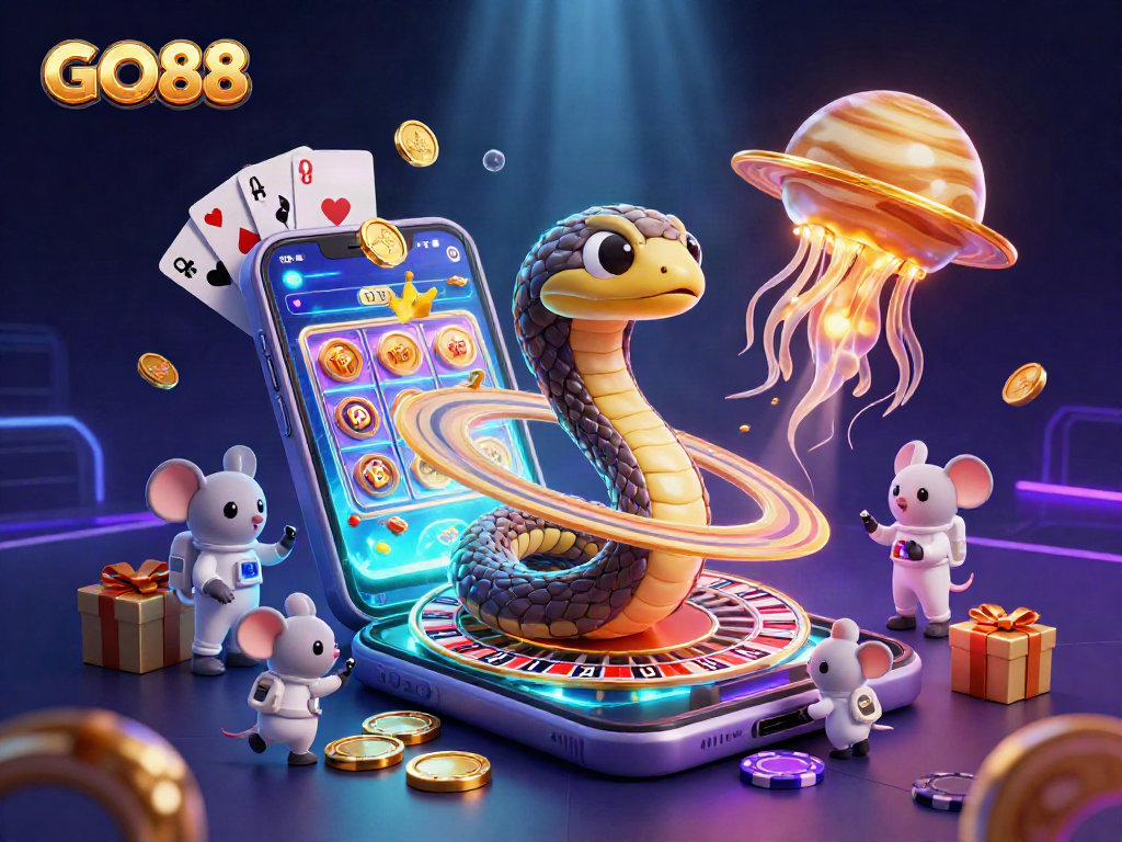 Join the excitement of GO88 as astronaut mice bet on the roulette wheel of the cosmos!