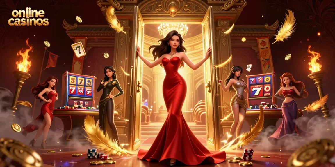 Enjoy thrilling moments at online casinos with a stunning Asian woman in a luxurious setting.