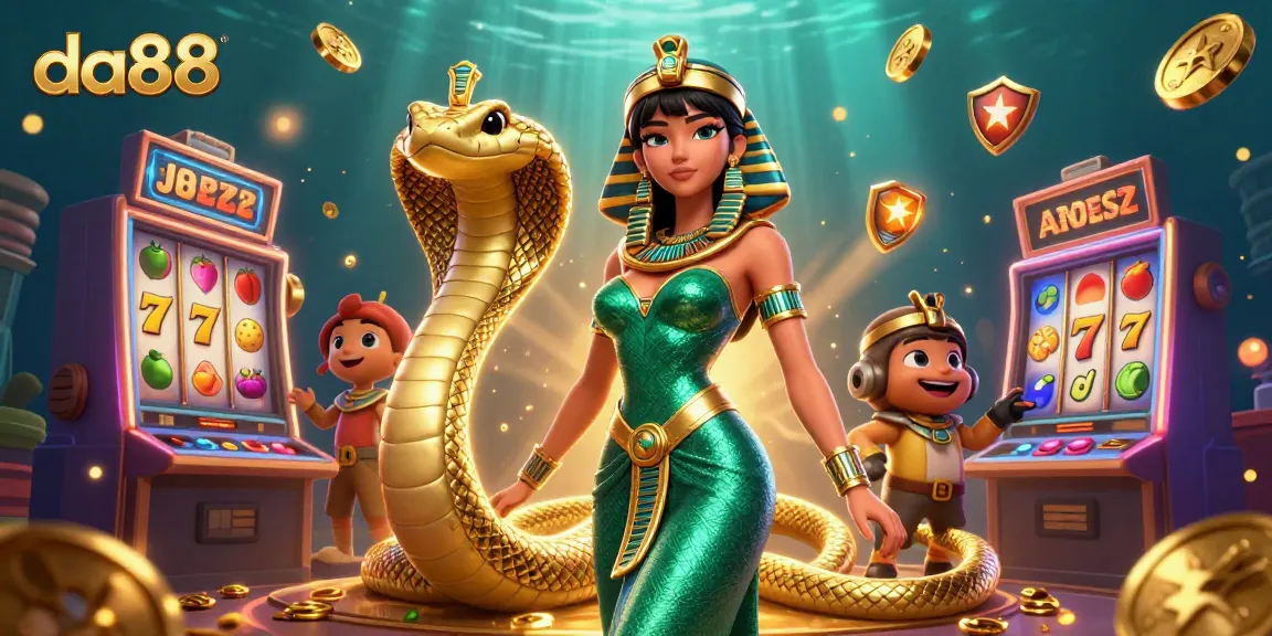 Spin the reels with da88's captivating slot machines featuring vibrant symbols and energetic atmosphere.