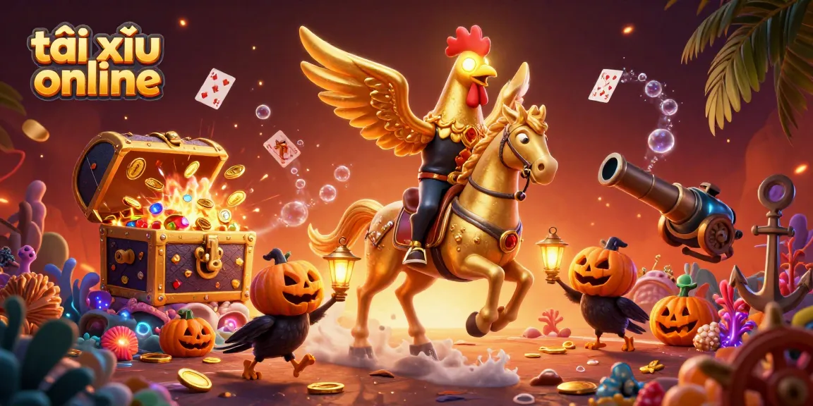 Experience thrilling tài xỉu online gameplay with vibrant 3D characters and dynamic casino elements.