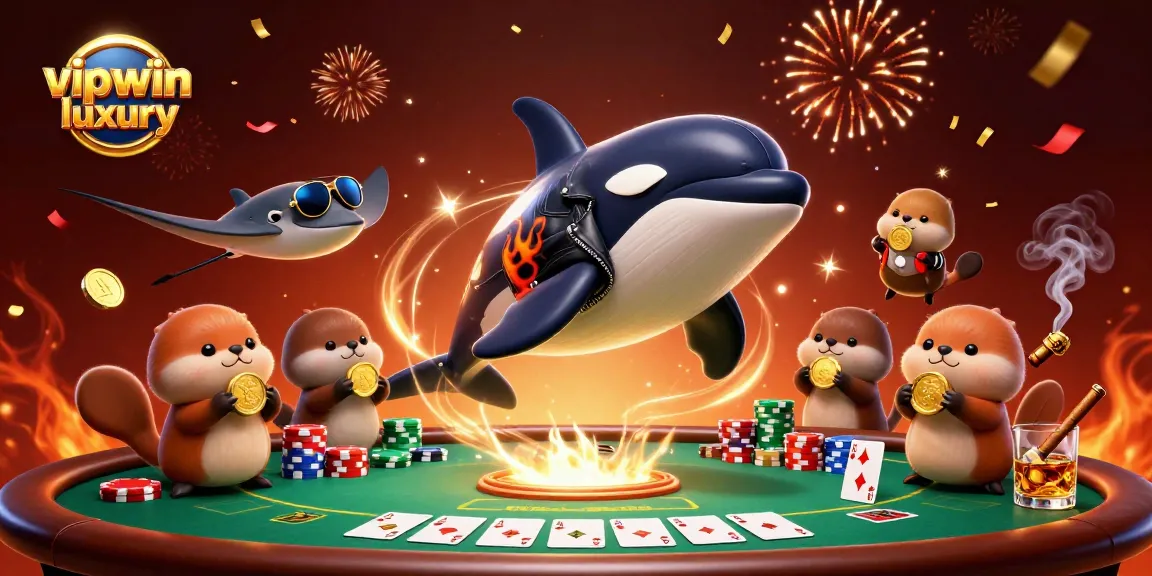Experience the thrill of the vipwin luxury scene with a vibrant casino atmosphere and playful sea creatures.