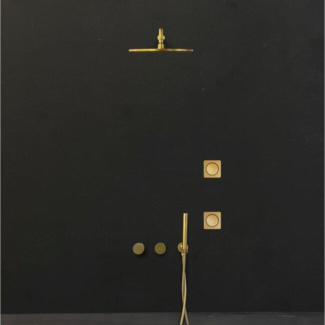 Doucheset goud bestellen bij Sanitear – moderne Mood60 goud douchesets