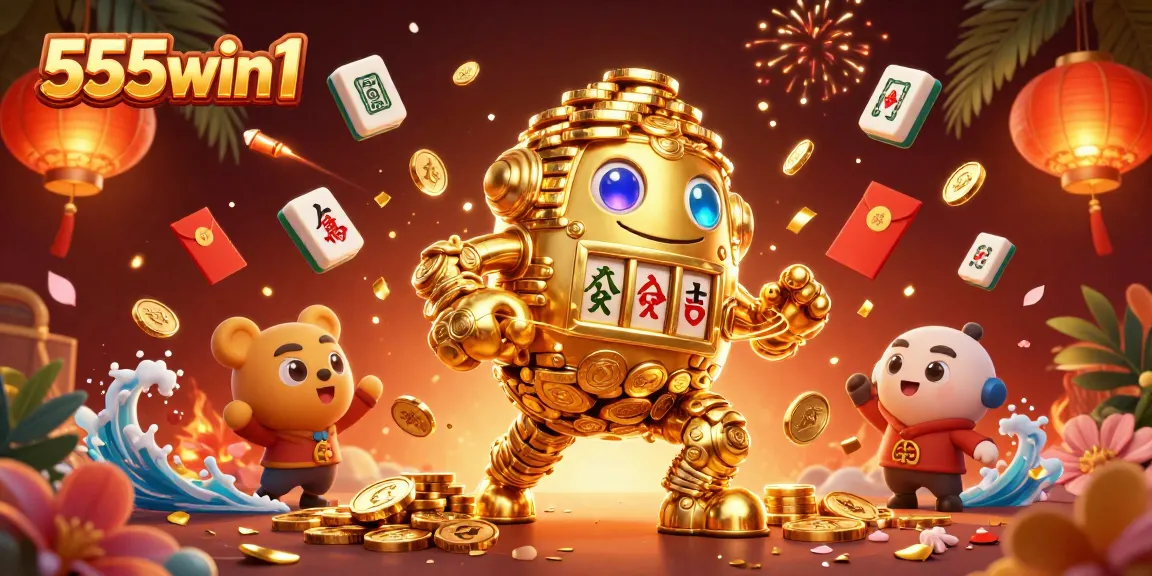 Experience thrilling moments with 555win1 in this vibrant casino adventure scene.