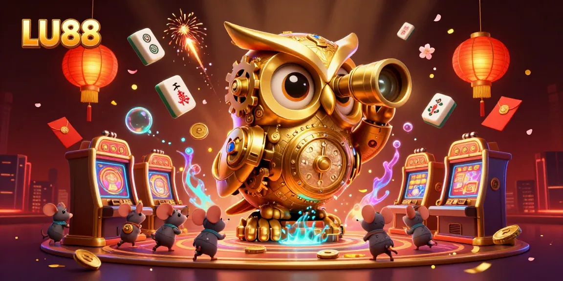 LU88 offers exciting gaming moments with 3D cartoon characters in a dynamic casino setting filled with rich elements.