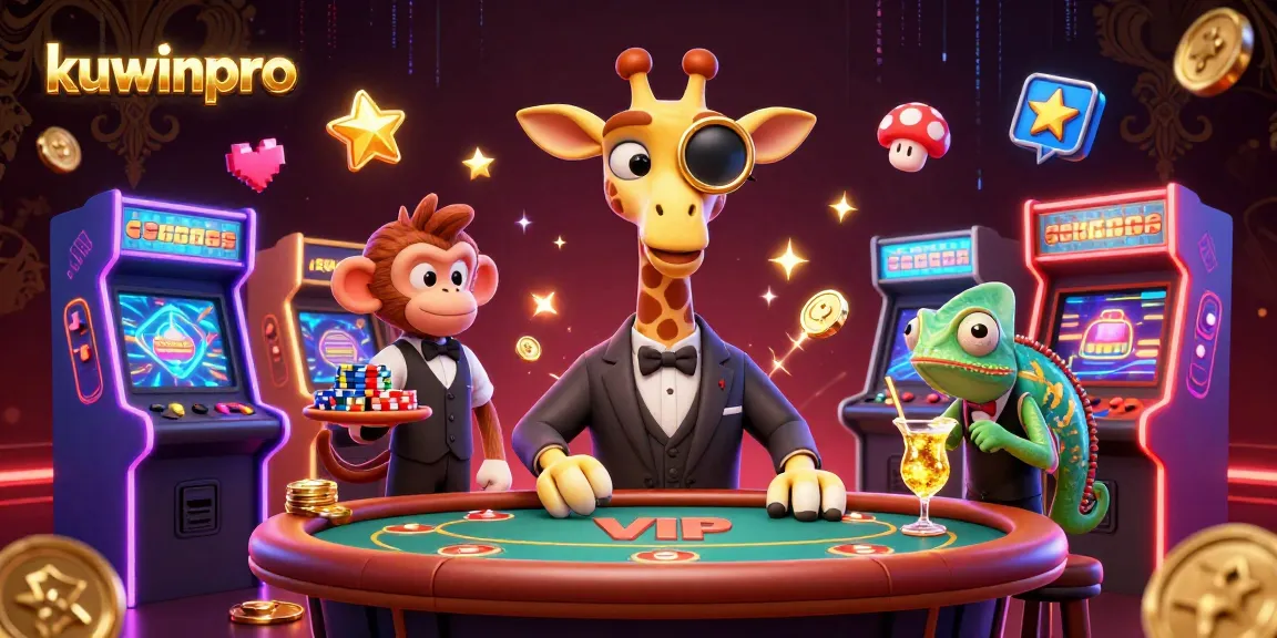 Experience premium gaming with kuwinpro in an exhilarating 3D casino scene featuring unique characters.