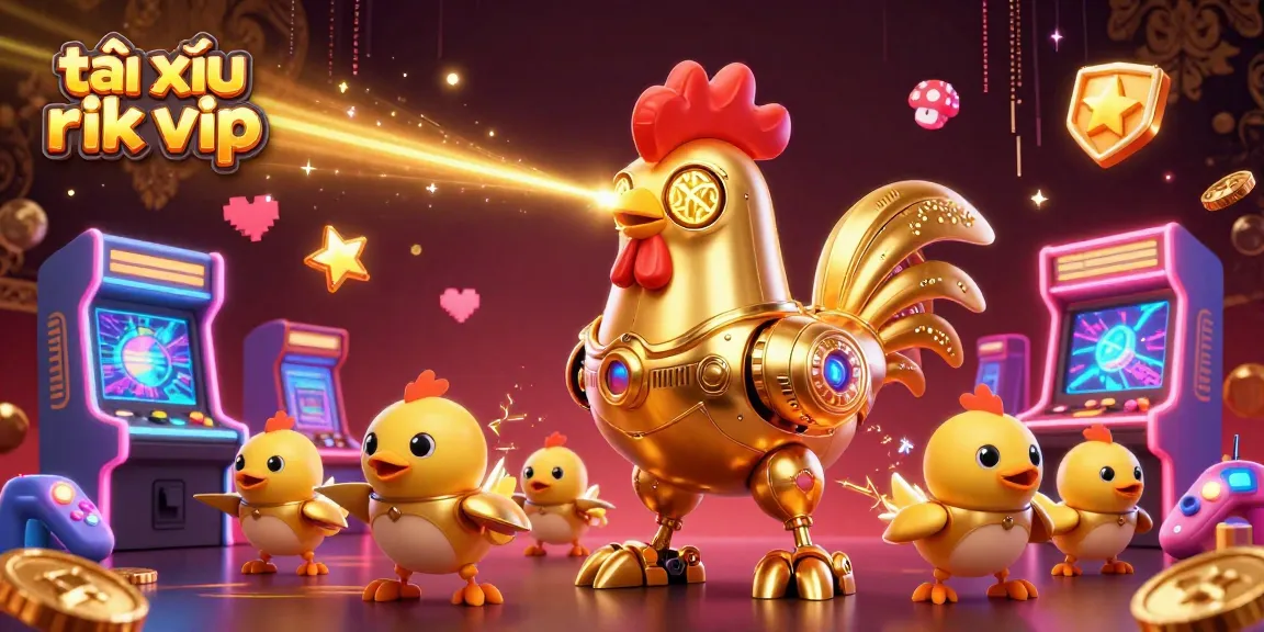 Engage in thrilling tài xỉu rik vip bets with a vibrant 3D casino scene featuring dynamic characters and game elements.
